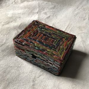 Jewelry Box Imbedded with Broken Bangles